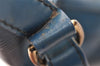 Authentic Louis Vuitton Epi Petit Noe Shoulder Drawstring Bag M44105 Blue 1221I