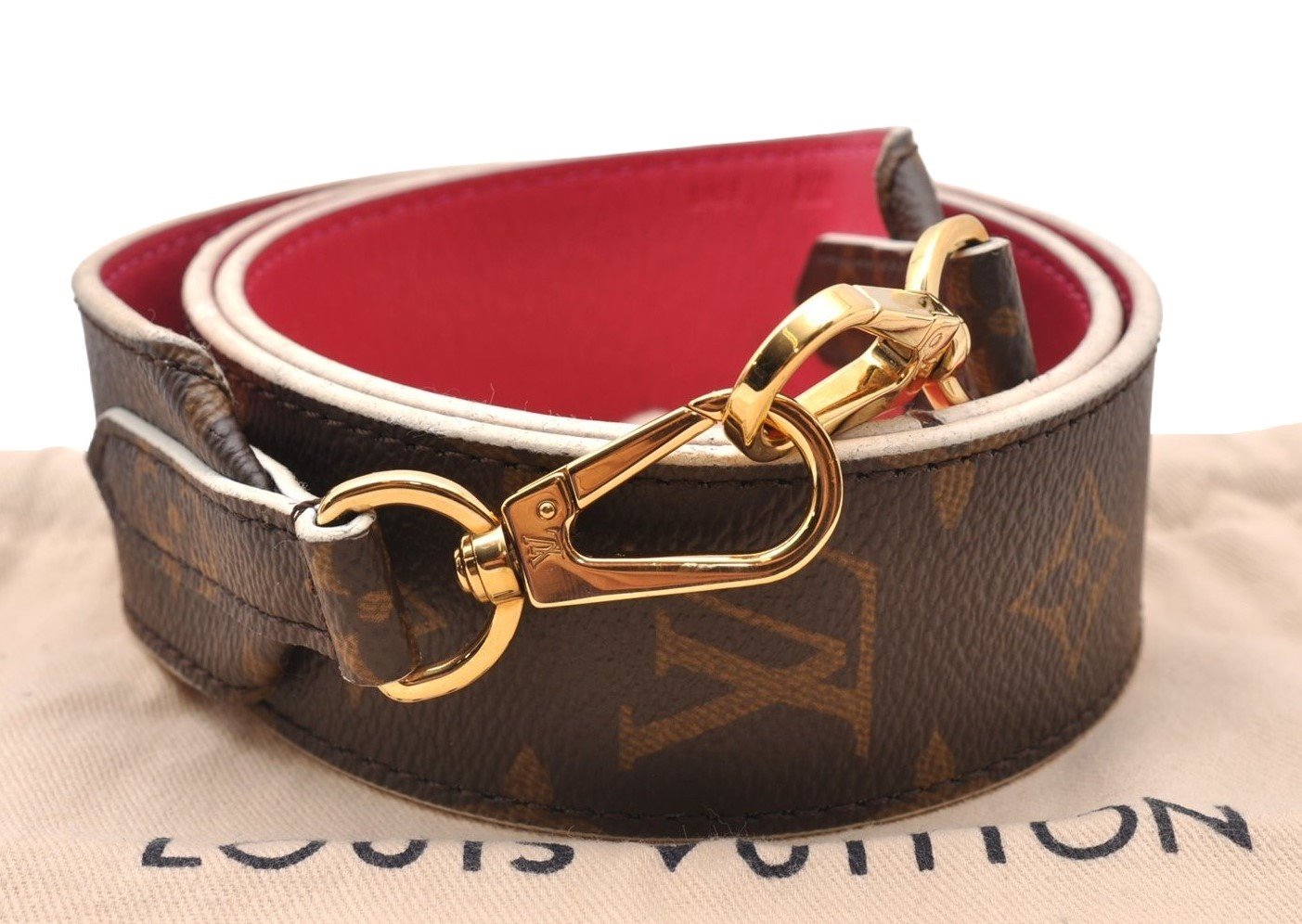 Authentic Louis Vuitton Monogram Shoulder Strap J02285 38.6