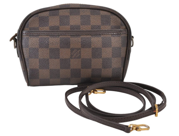Authentic Louis Vuitton Damier Pochette Ipanema N51296 Shoulder Bag Junk 1221K