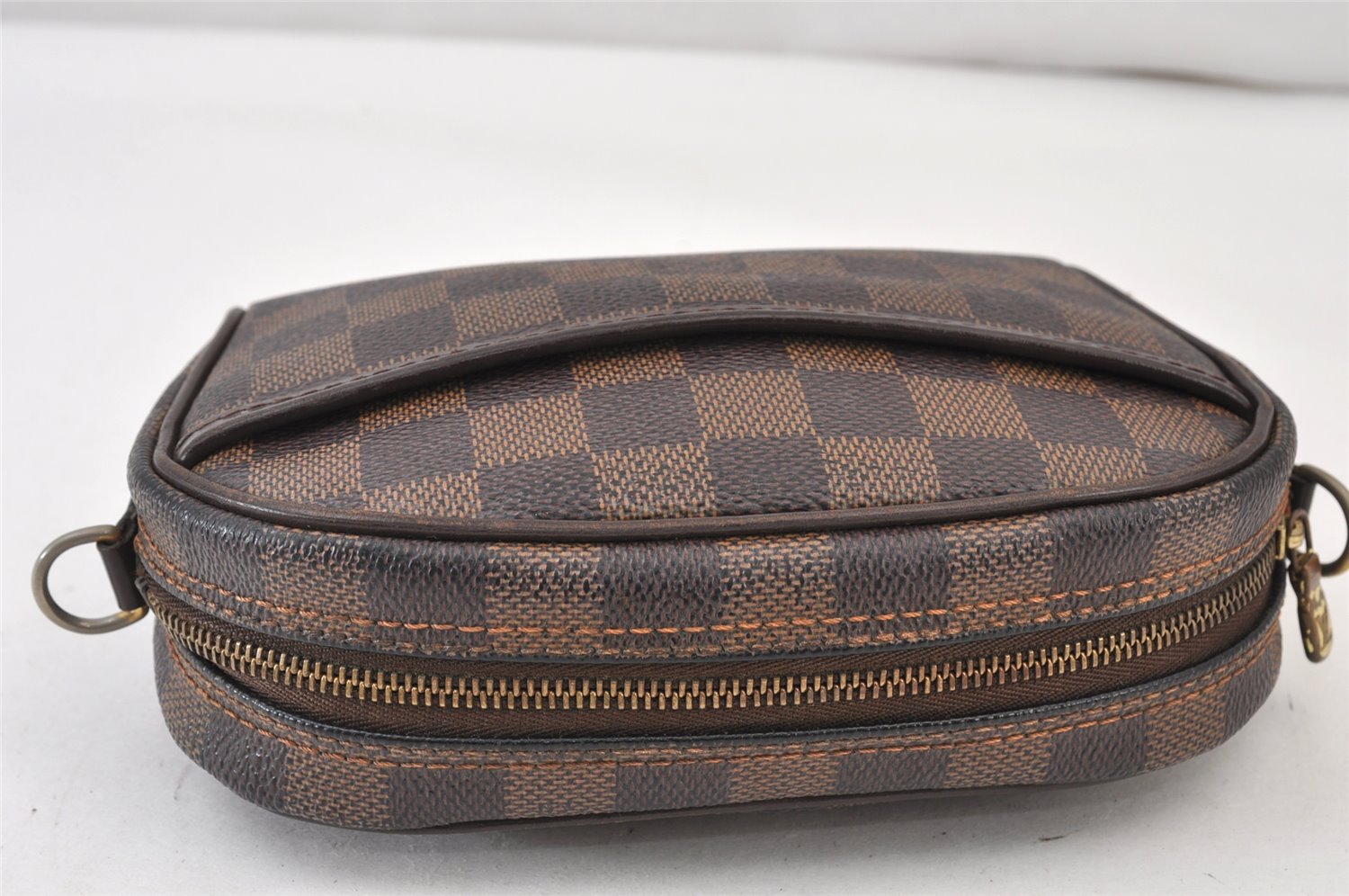 Authentic Louis Vuitton Damier Pochette Ipanema N51296 Shoulder Bag Junk 1221K