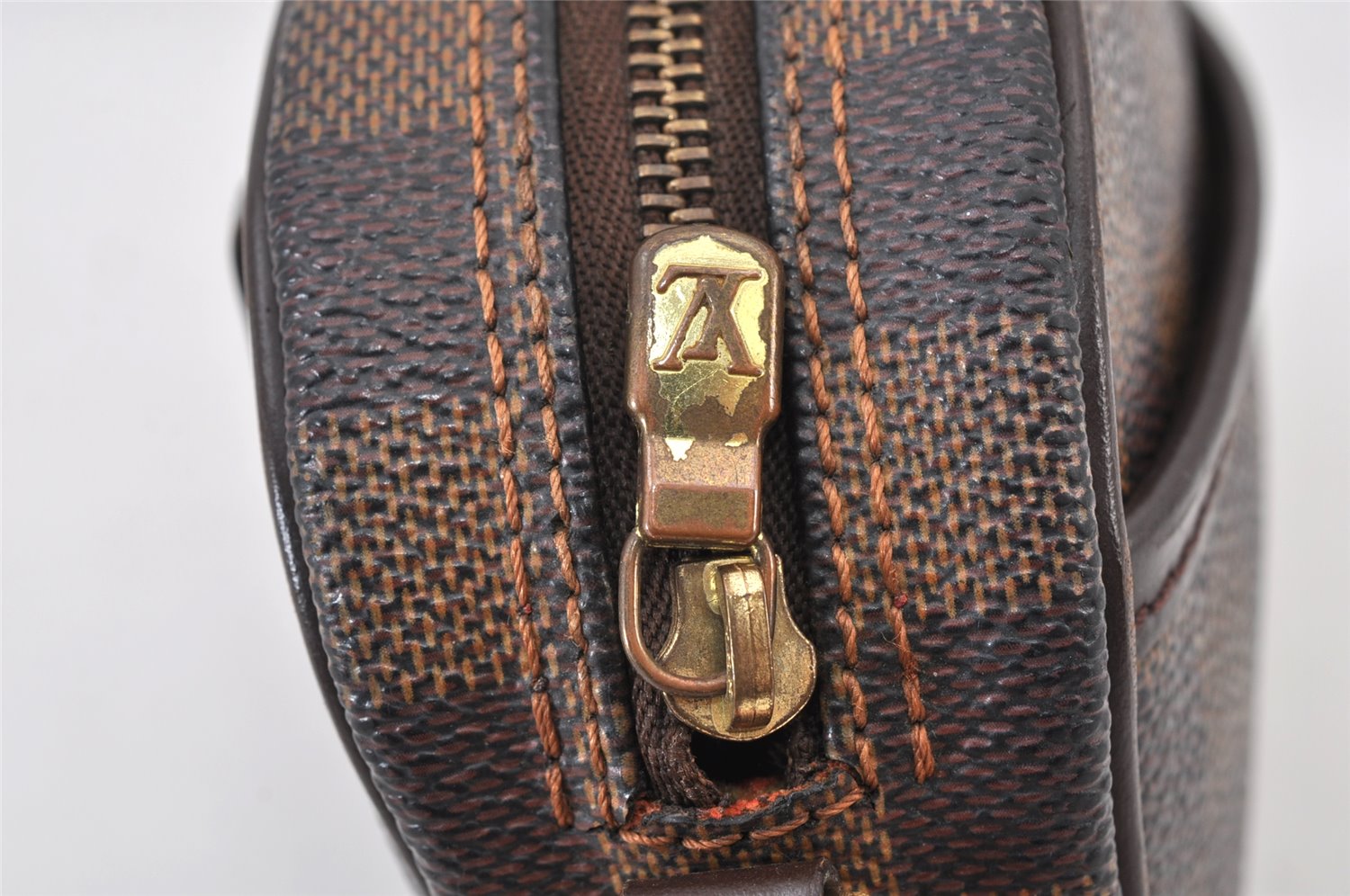 Authentic Louis Vuitton Damier Pochette Ipanema N51296 Shoulder Bag Junk 1221K