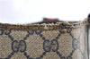 Authentic GUCCI Vintage Sherry Line Shoulder Tote Bag GG PVC Leather Navy 1222G