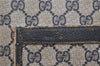 Authentic GUCCI Vintage Sherry Line Shoulder Tote Bag GG PVC Leather Navy 1222G