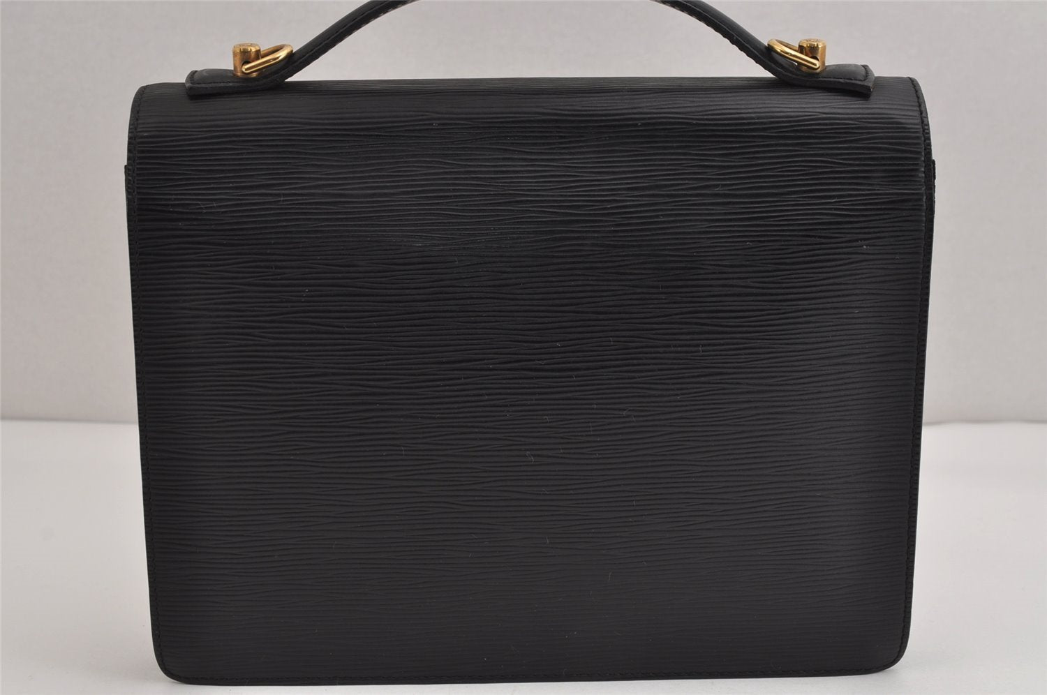 Authentic Louis Vuitton Epi Monceau 2Way Shoulder Hand Bag Black M52122 LV 1222J