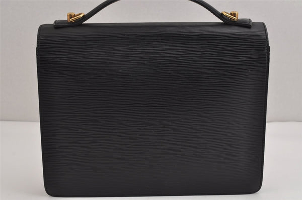 Authentic Louis Vuitton Epi Monceau 2Way Shoulder Hand Bag Black M52122 LV 1222J
