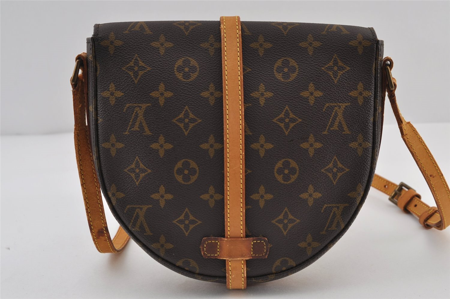 Authentic Louis Vuitton Monogram Chantilly MM Shoulder Bag M51233 Junk 1223J