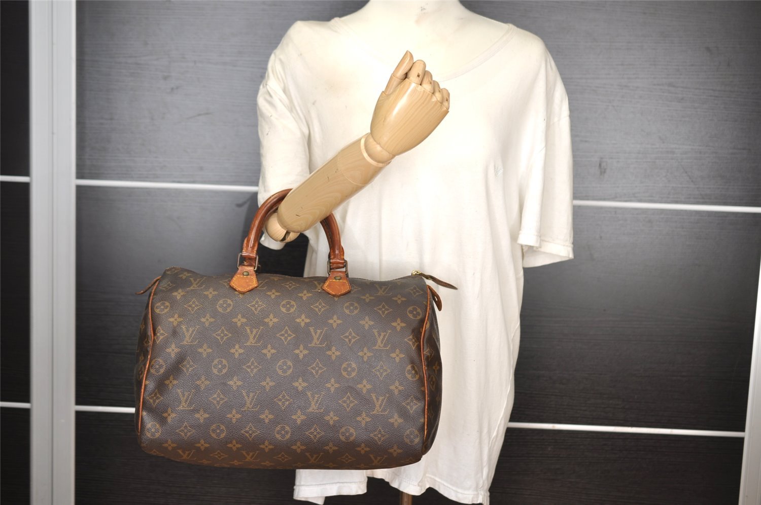 Authentic Louis Vuitton Monogram Speedy 35 Hand Boston Bag Old Model LV 1224I