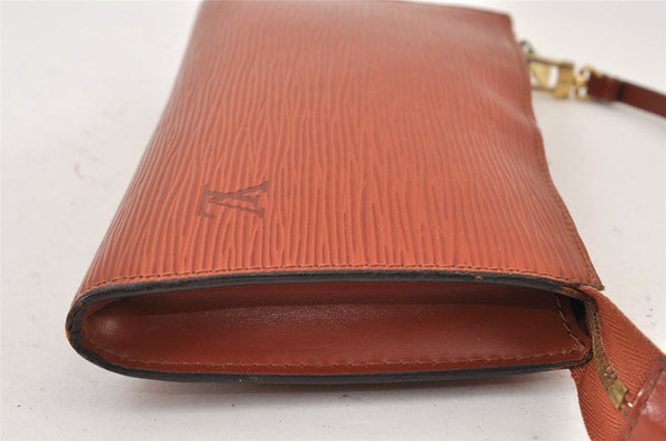 Authentic Louis Vuitton Epi Pochette Accessoires Pouch Brown M52953 LV 1224K
