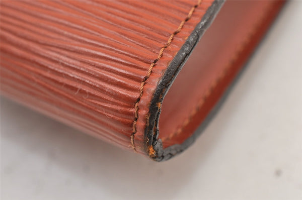 Authentic Louis Vuitton Epi Pochette Accessoires Pouch Brown M52953 LV 1224K