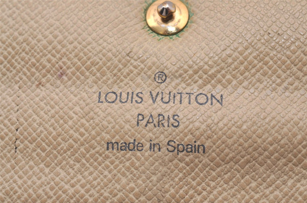 Authentic Louis Vuitton Damier Azur Portefeuille Sarah Wallet N61735 LV 1225I