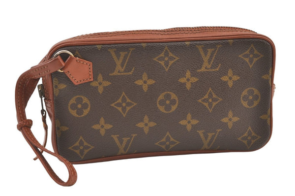 Auth Louis Vuitton Monogram Pochette Sport PM Clutch Hand Bag Old Model LV 1225K