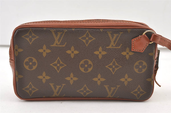 Auth Louis Vuitton Monogram Pochette Sport PM Clutch Hand Bag Old Model LV 1225K