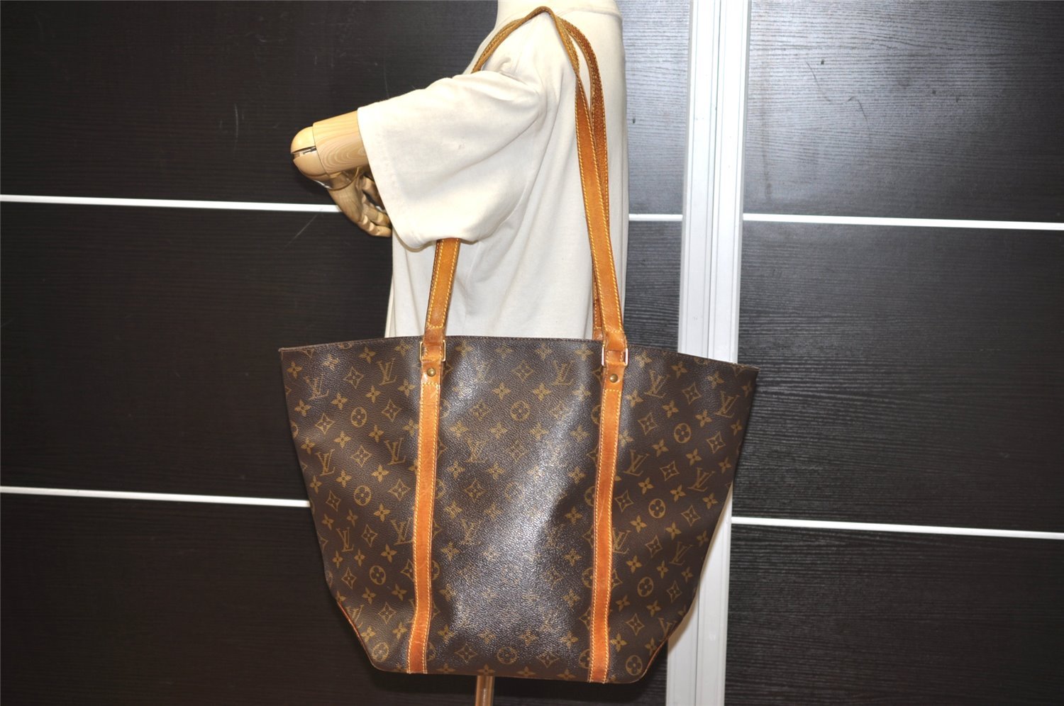 Authentic Louis Vuitton Monogram Sac Shopping PM Tote Bag M51108 LV 1226I