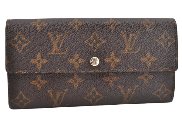 Authentic Louis Vuitton Monogram Portefeuille Sarah Purse Wallet M61734 LV 1226K