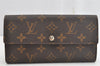 Authentic Louis Vuitton Monogram Portefeuille Sarah Purse Wallet M61734 LV 1226K