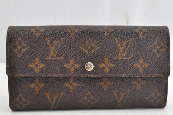 Authentic Louis Vuitton Monogram Portefeuille Sarah Purse Wallet M61734 LV 1226K