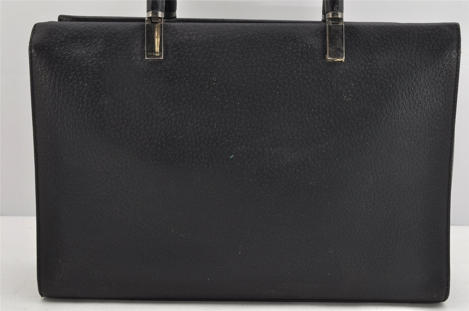 Authentic GUCCI Bamboo 2Way Shoulder Hand Bag Leather 0021035 Black 1227K