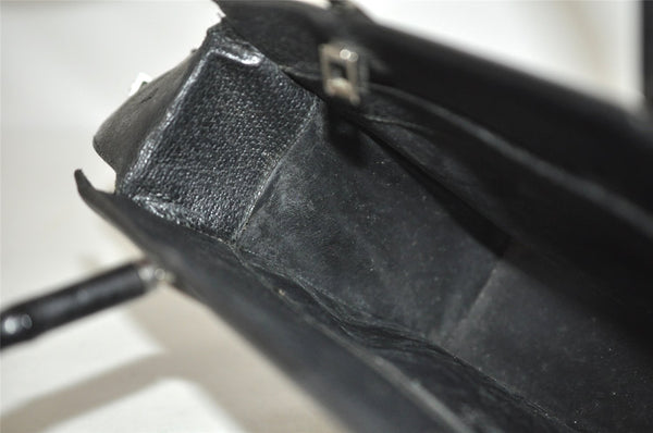 Authentic GUCCI Bamboo 2Way Shoulder Hand Bag Leather 0021035 Black 1227K