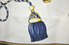 Authentic HERMES Carre 90 Scarf "LES CLES" Silk Navy 1233K