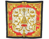 Authentic HERMES Carre 90 Scarf "ETRIERS" Silk Black 1234K