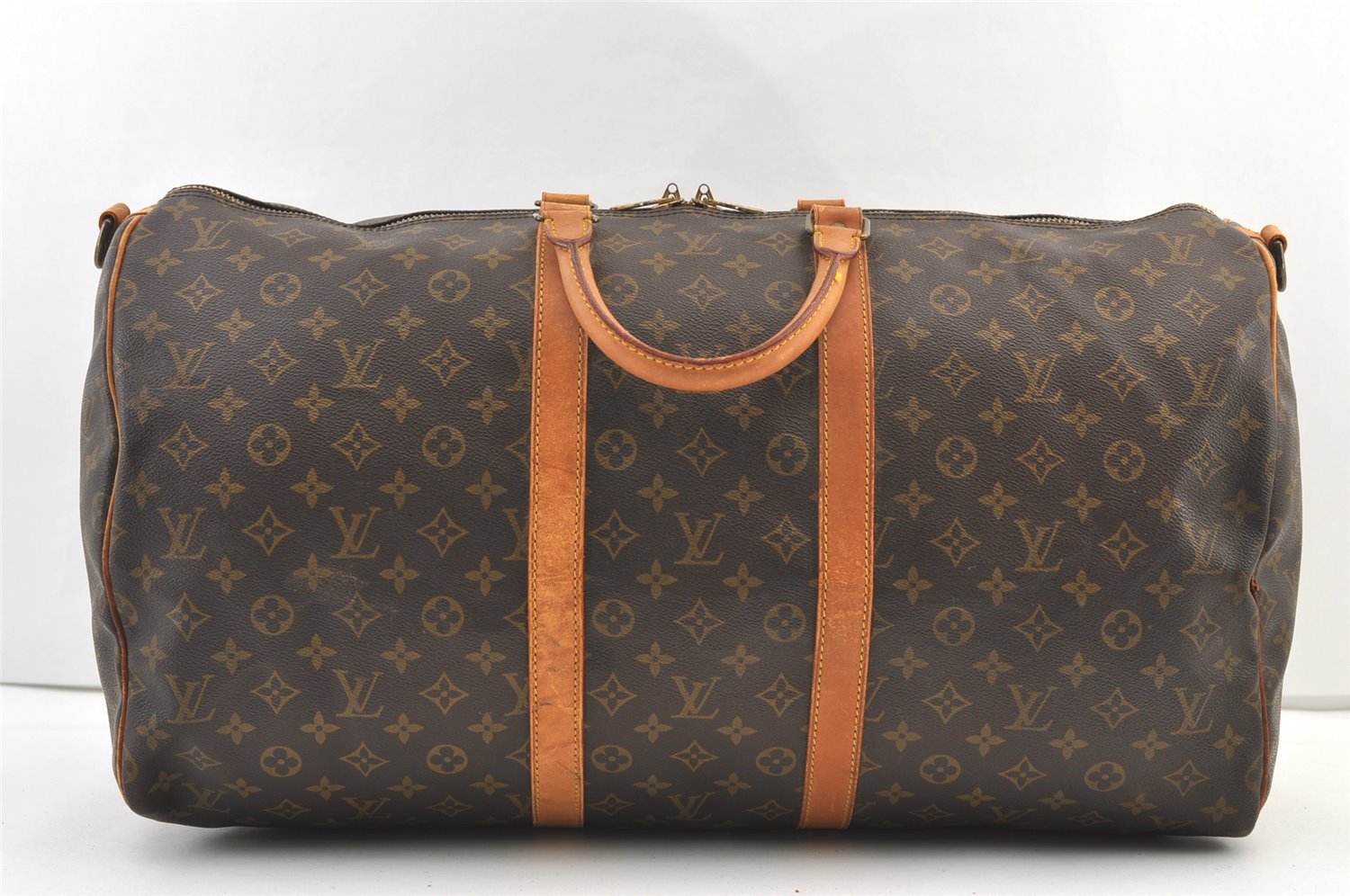 Authentic Louis Vuitton Monogram Keepall Bandouliere 55 M41414 Boston Bag 1236K