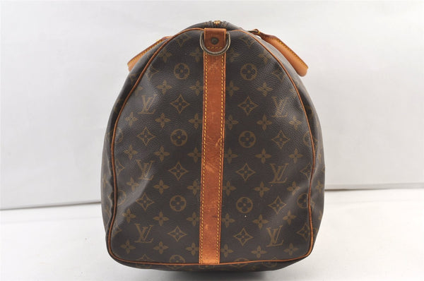 Authentic Louis Vuitton Monogram Keepall Bandouliere 55 M41414 Boston Bag 1236K