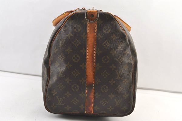 Authentic Louis Vuitton Monogram Keepall Bandouliere 55 M41414 Boston Bag 1236K