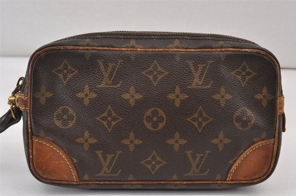 Authentic Louis Vuitton Monogram Marly Dragonne PM M51827 Clutch Hand Bag 1237K