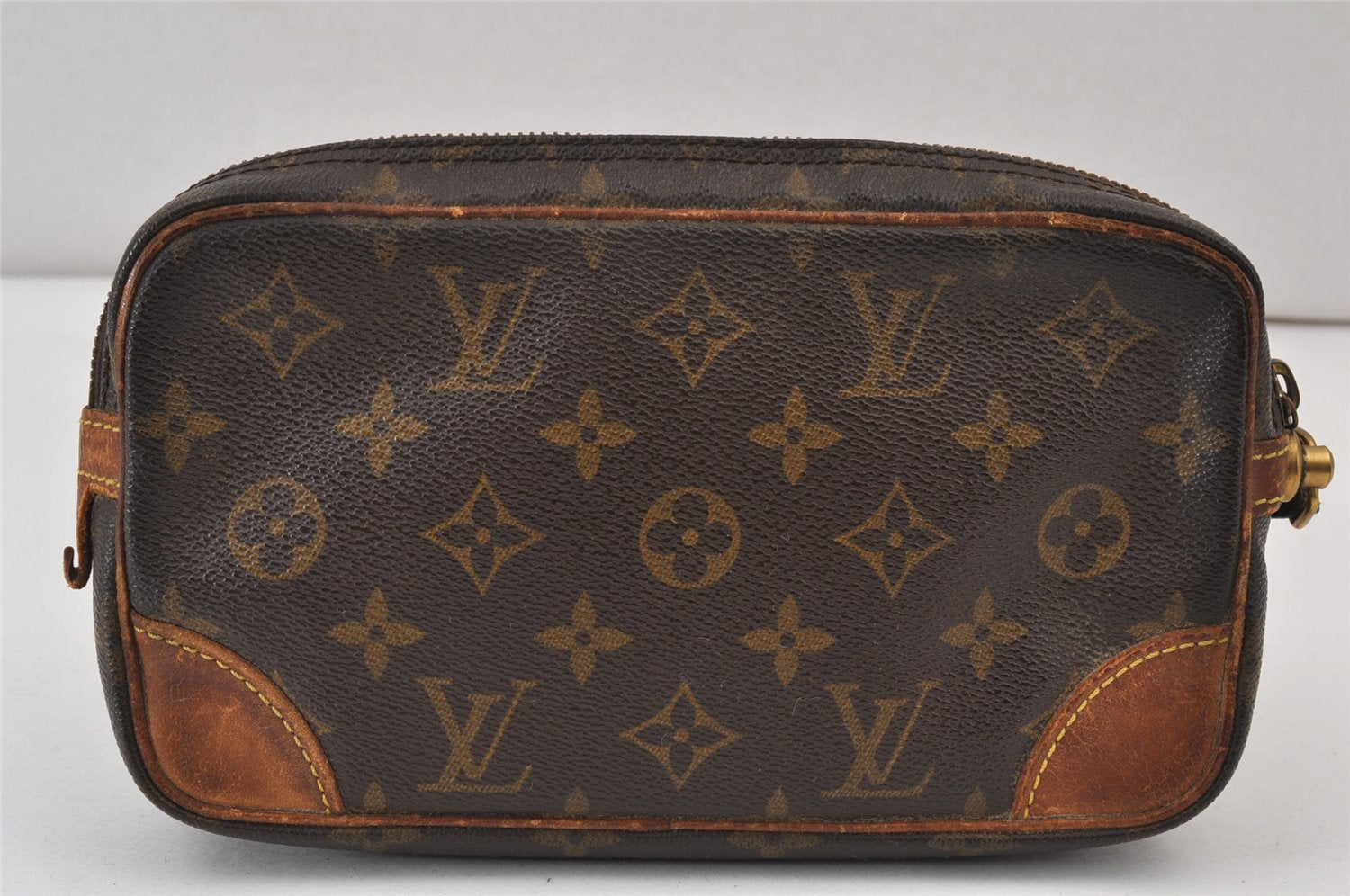 Authentic Louis Vuitton Monogram Marly Dragonne PM M51827 Clutch Hand Bag 1237K