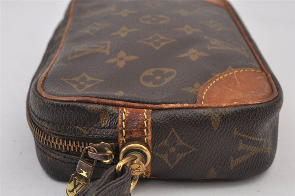 Authentic Louis Vuitton Monogram Marly Dragonne PM M51827 Clutch Hand Bag 1237K
