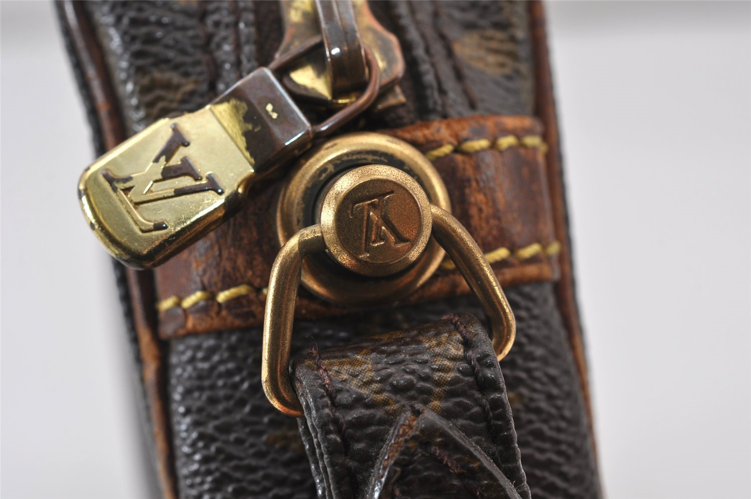 Authentic Louis Vuitton Monogram Marly Dragonne PM M51827 Clutch Hand Bag 1237K