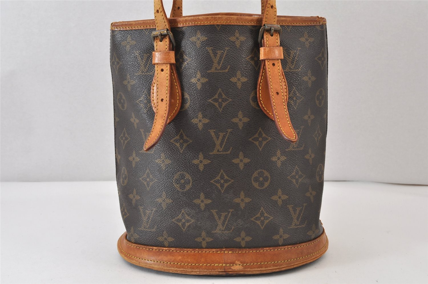 Authentic Louis Vuitton Monogram Bucket PM Shoulder Tote Bag Old Model LV 1238K