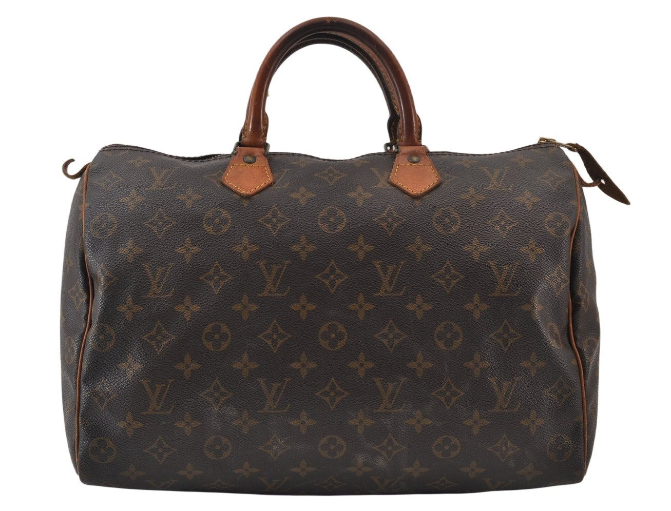 Authentic Louis Vuitton Monogram Speedy 35 Hand Boston Bag M41524 LV 1239K