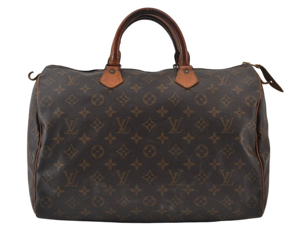 Authentic Louis Vuitton Monogram Speedy 35 Hand Boston Bag M41524 LV 1239K