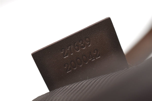 Authentic GUCCI Shoulder Cross Body Bag GG Canvas Leather 27639 Brown 1240I