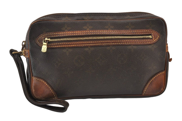 Authentic Louis Vuitton Monogram Marly Dragonne GM M51825 Clutch Hand Bag 1241K