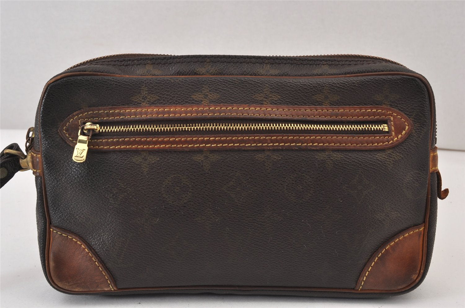 Authentic Louis Vuitton Monogram Marly Dragonne GM M51825 Clutch Hand Bag 1241K