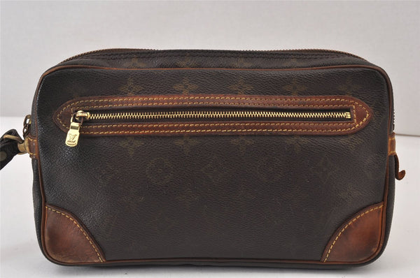 Authentic Louis Vuitton Monogram Marly Dragonne GM M51825 Clutch Hand Bag 1241K
