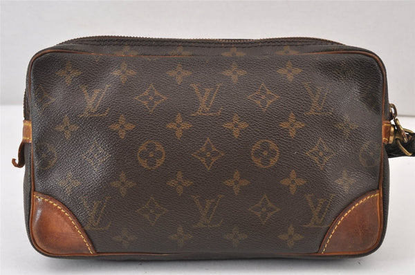 Authentic Louis Vuitton Monogram Marly Dragonne GM M51825 Clutch Hand Bag 1241K