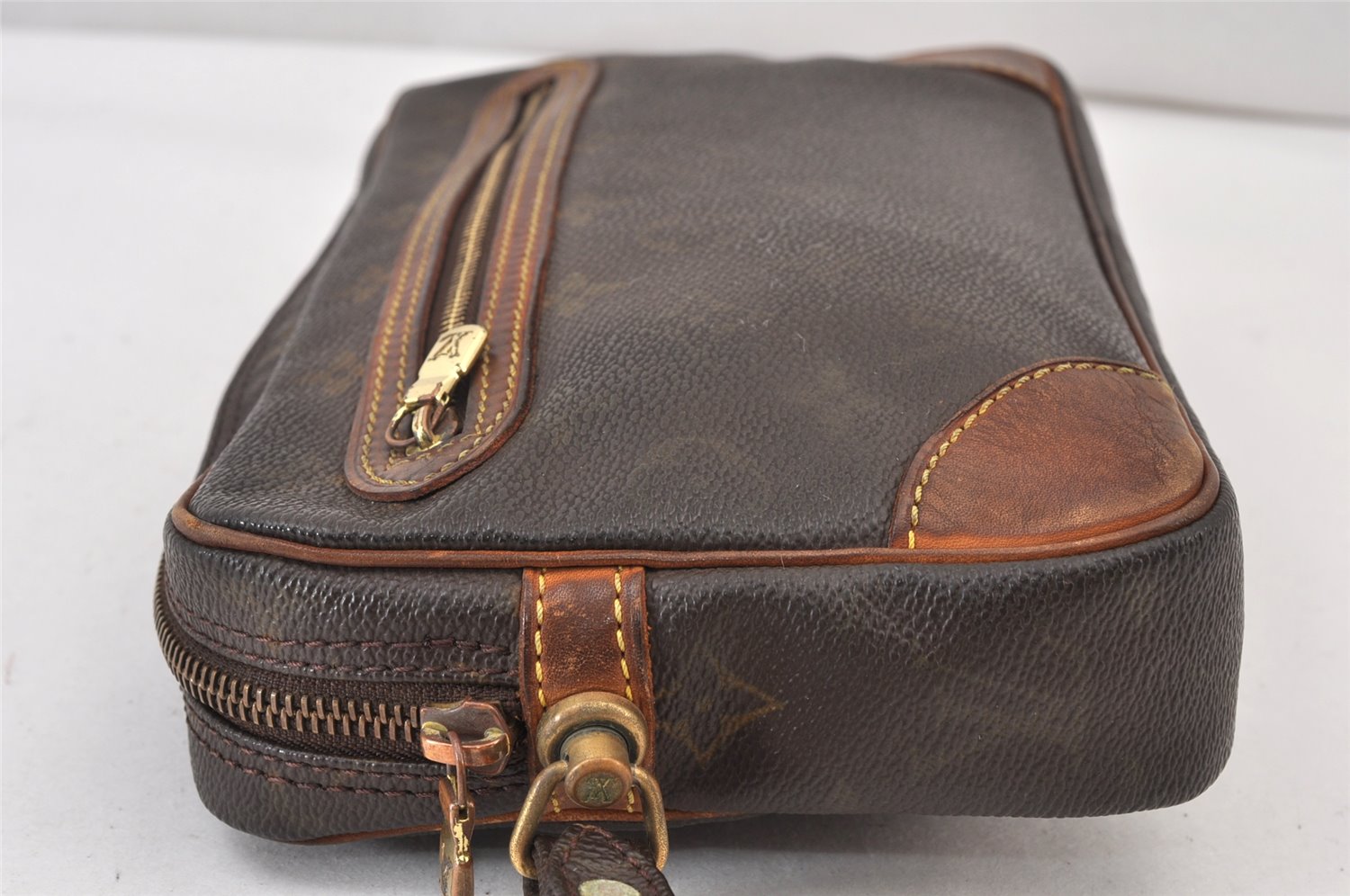 Authentic Louis Vuitton Monogram Marly Dragonne GM M51825 Clutch Hand Bag 1241K