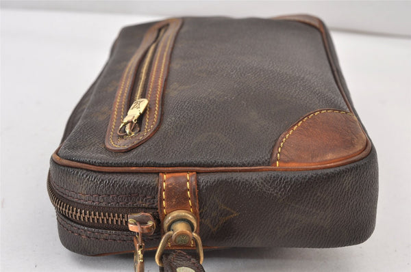 Authentic Louis Vuitton Monogram Marly Dragonne GM M51825 Clutch Hand Bag 1241K