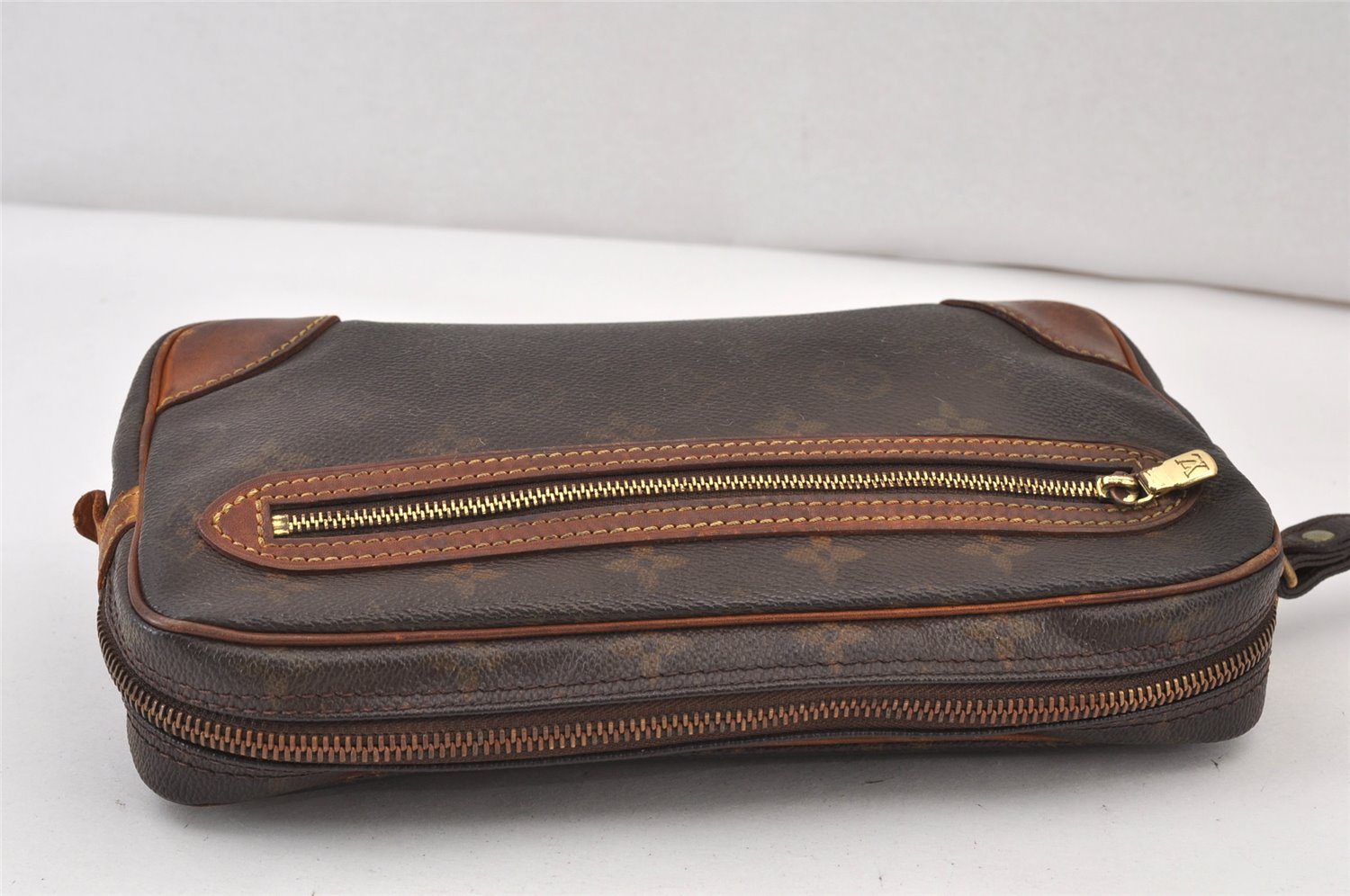 Authentic Louis Vuitton Monogram Marly Dragonne GM M51825 Clutch Hand Bag 1241K