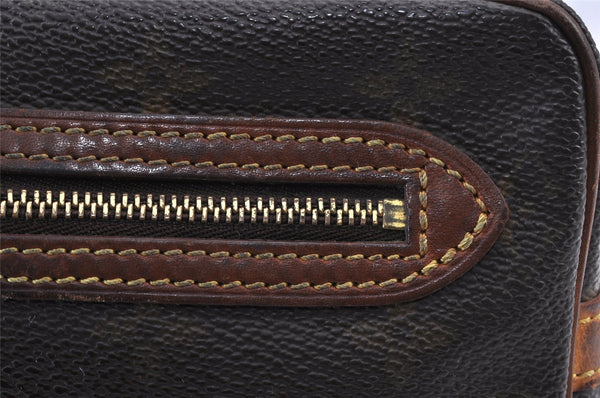 Authentic Louis Vuitton Monogram Marly Dragonne GM M51825 Clutch Hand Bag 1241K