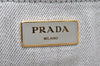 Authentic PRADA Vintage Canapa SS Denim 2Way Shoulder Hand Bag Purse White 1242I