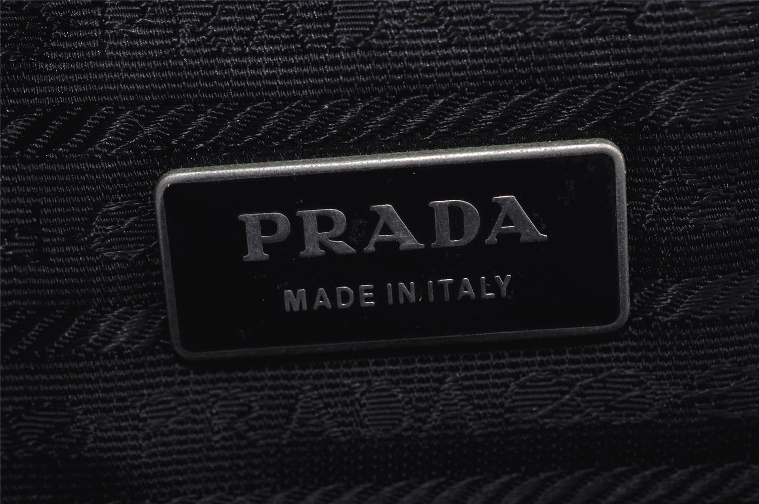 Authentic PRADA VITELLO FRAME Leather Shoulder Hand Bag B11103 Black 1243I