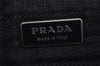 Authentic PRADA VITELLO FRAME Leather Shoulder Hand Bag B11103 Black 1243I