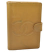Authentic CHANEL Agenda Caviar Skin Leather Notebook Cover Yellow CC 1243J