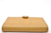 Authentic CHANEL Agenda Caviar Skin Leather Notebook Cover Yellow CC 1243J