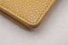 Authentic CHANEL Agenda Caviar Skin Leather Notebook Cover Yellow CC 1243J