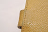 Authentic CHANEL Agenda Caviar Skin Leather Notebook Cover Yellow CC 1243J